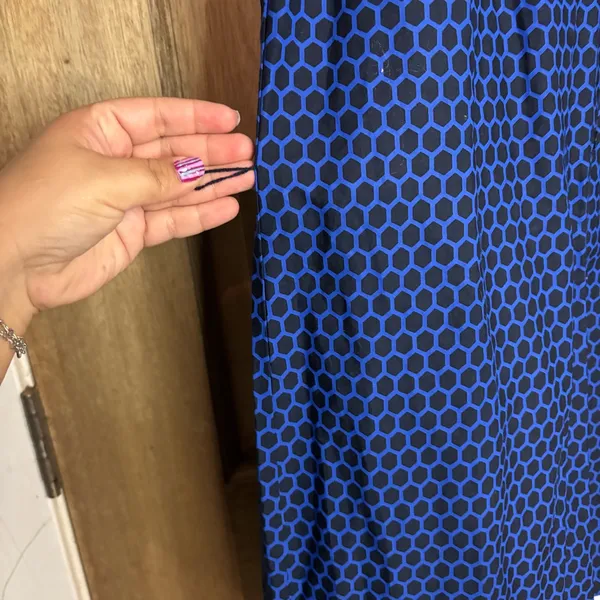 Tommy‎ Hilfiger Blue and Black Geometric Sleeveless Drees size L - Image 4