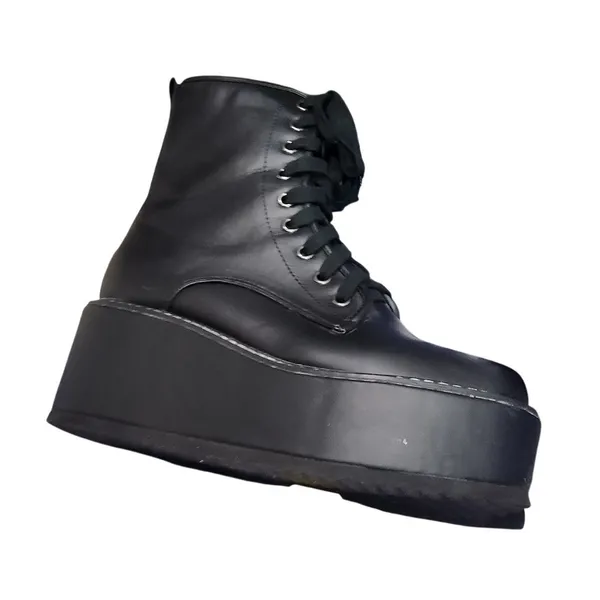 Liliana Shoes Black Leather Zip Archer 1 Chunky Platform Combat Boots Size 7.5 - Image 13