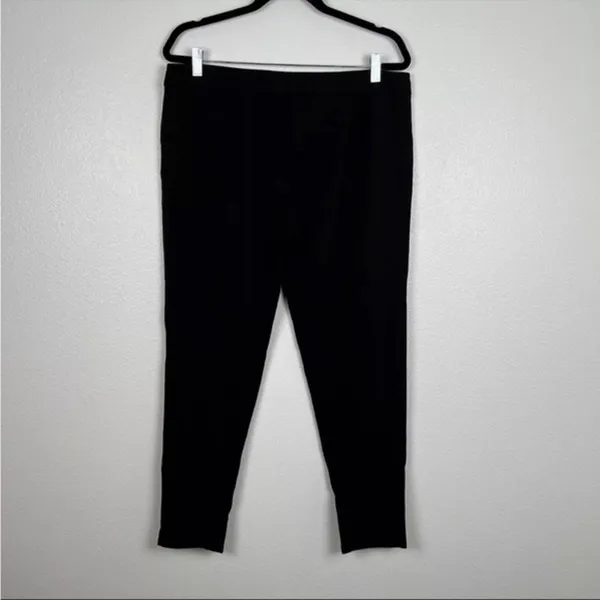 Eileen Fisher Black Ponte‎ Pants Sz L - Image 4