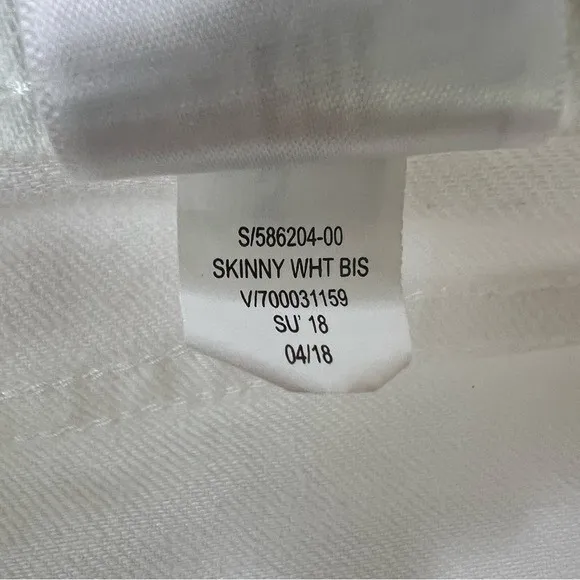 Banana Republic Premium Denim White Skinny Jeans Size 30 Ankle - Image 12