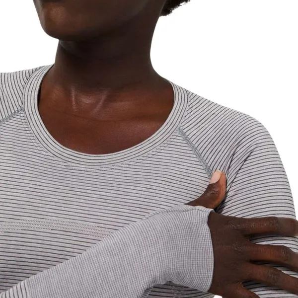Lululemon Swiftly Tech Long Sleeve 2.0 *Race Length *Tempo Stripe White/Black - Image 5