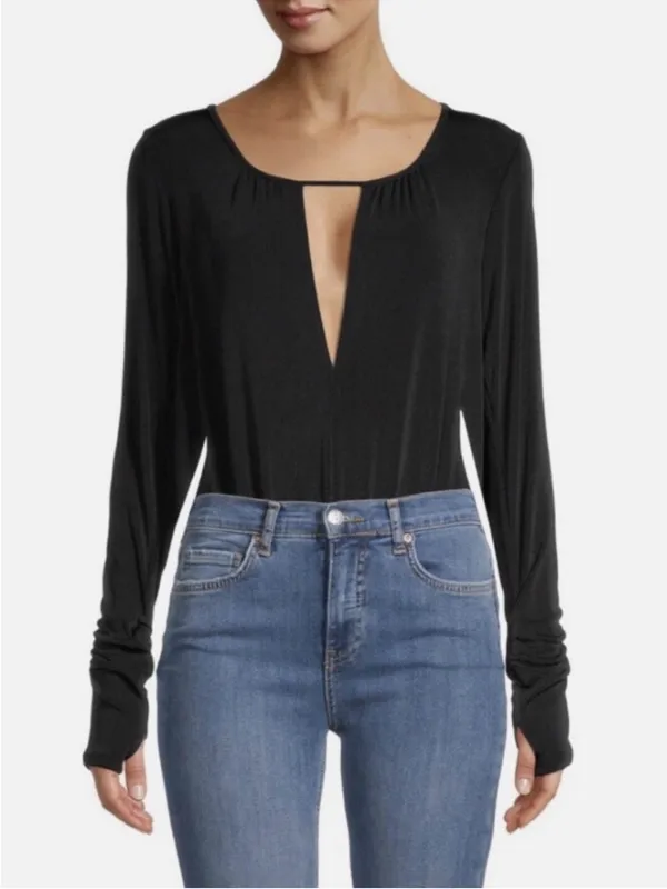 Intimately Free People Kaya Womens Keyhole‎ Thumb Hole Bodysuit Size Small - Image 4