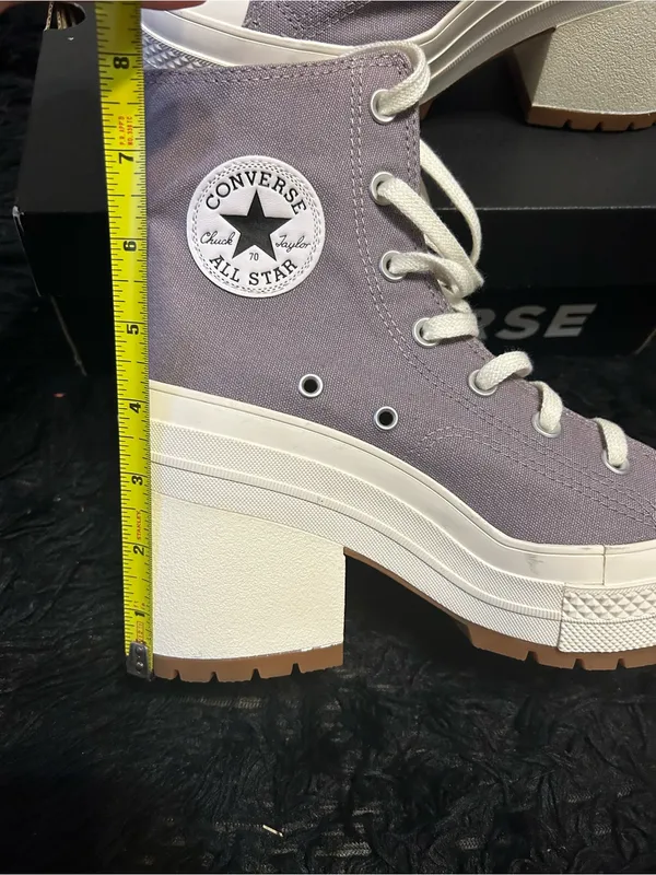 CONVERSE Chuck 70 de luxe hi top purple platform shoes sneakers women’s 7.5 new - Image 7