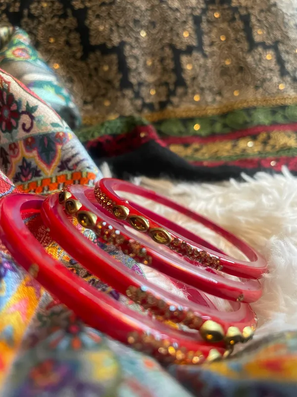 Traditional Red Bangles / Bracelets - Image 3