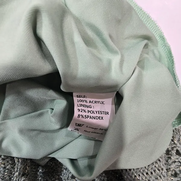 SNDYS x REVOLVE Strapless Crochet Maxi Dress in Green Shimmer - Image 9