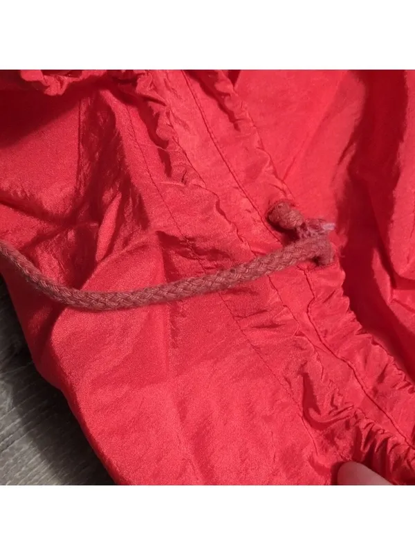 Edikted Rian Red Nylon Cargo Pants Size XS/S - Image 4