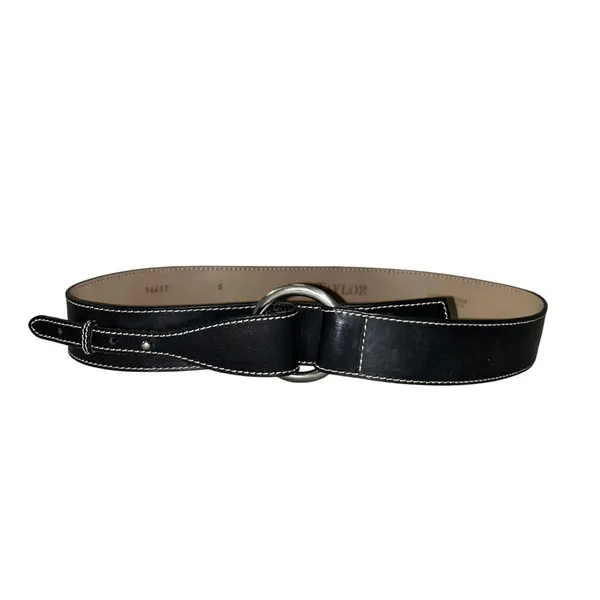 Ann Taylor Belt Womens S Used Black Leather 96417 - Image 2