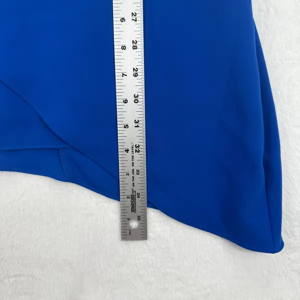 Amanda‎ Uprichard Odean New York Blue Dress Sleeveless Asymmetrical Mini Party S - Image 4