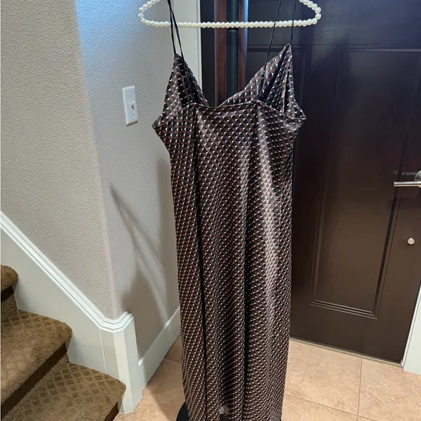 Banana Republic Brown Strappy Midi Dress w Slit - Image 4