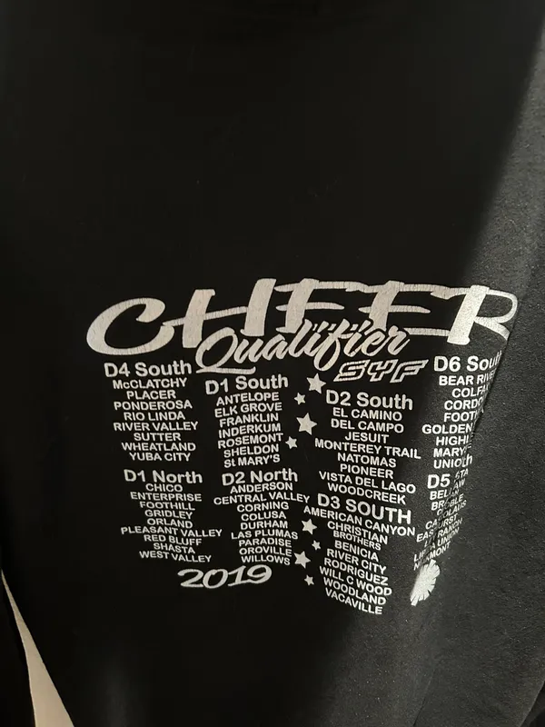 Cheer Hoodie Black Size XS - Image 3