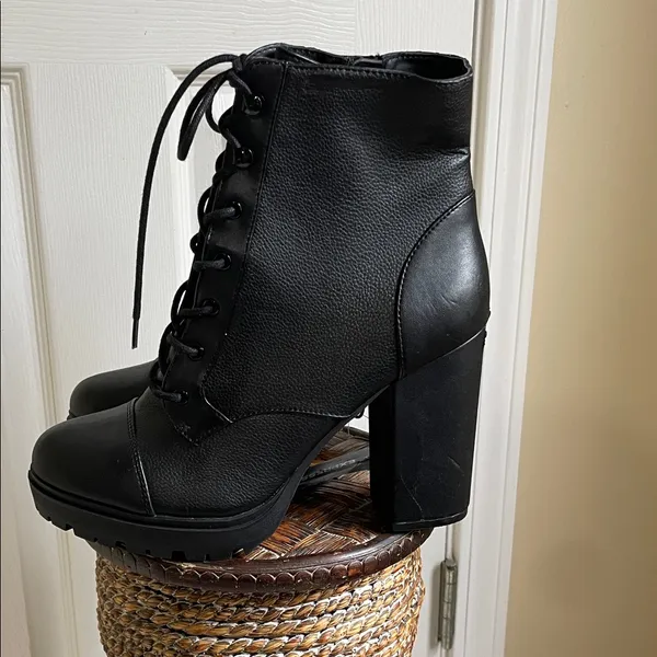 Women’s Ex press Black Grunge, Whimsigoth Lace-Up Ankle Boots - Image 3