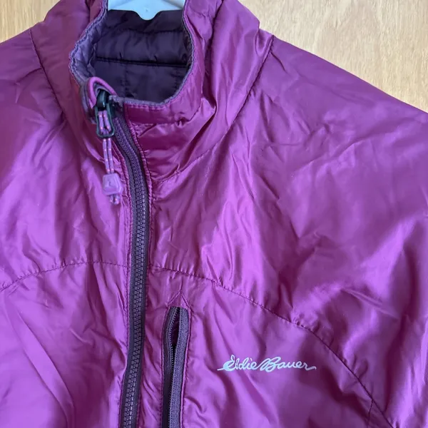 Eddie Bauer Women's First Ascent Reversible Jacket Purple‎ Coat Puffer Size XS - Image 9