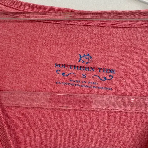 Southern Tide Fish Ombré Graphic T-Shirt heather‎ strawberry pink size small - Image 3