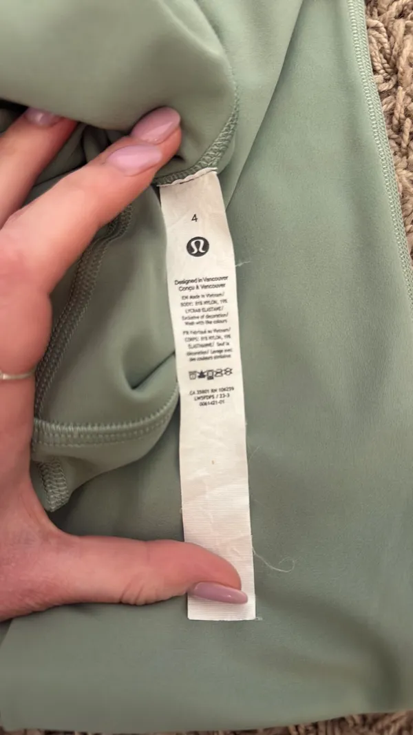 Lululemon Mini Flare Leggings - palm court light green! - Image 5