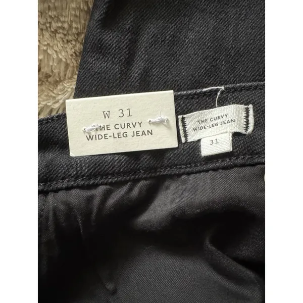 NWT Madewell The Curvy Wide Leg Jeans Women’s Size 31 Black Frost Super Stretch - Image 9