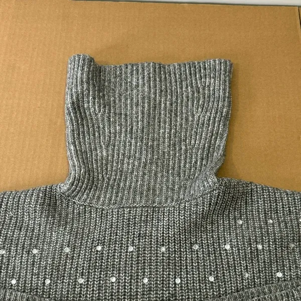 NWT Steve Madden Rhinestoned Astro Sweater Oversized Turtle Neck‎ Knit Sweater - Image 6