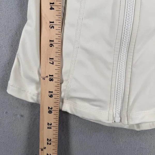 Lululemon Define Jacket Size 2 Cream Luon Full Zip Yoga Activewear Off White - Image 4