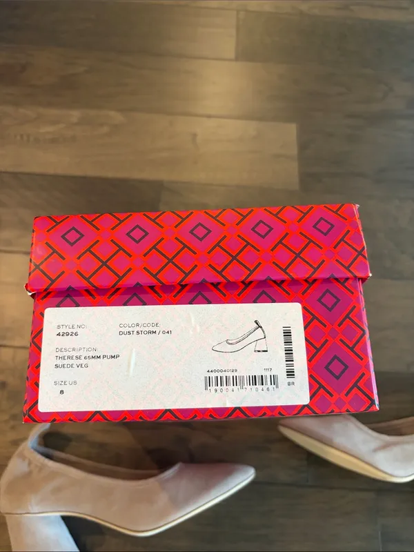 New in Box Tory Burch Therese 65mm Suede Pump Sz 8 - Image 8
