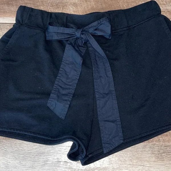 Sundays Womens Scarlet Cotton Blend Bow Tie Waist Paperbag Shorts Black Size Sma - Image 4