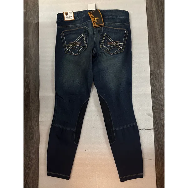 Ariat Denim Cropped Riding Breeches Indigo Jeans 24R NEW Activewear Sportswear - Image 2