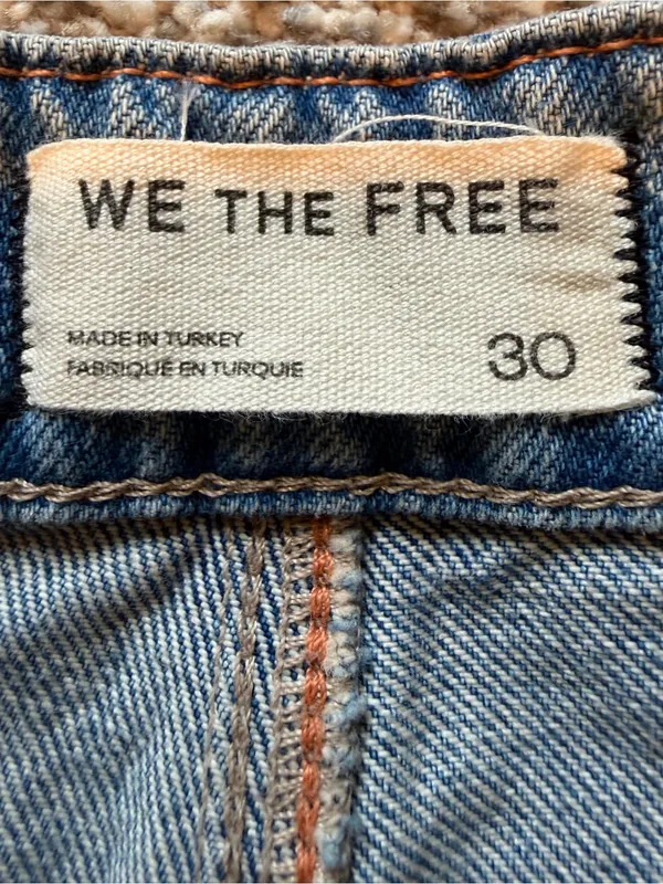We The Free Moxie Barrel Denim Shorts Truest Blue Light Wash Size 30 - Image 6