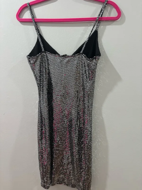 Sparkly Dress Silver Size M - Image 2