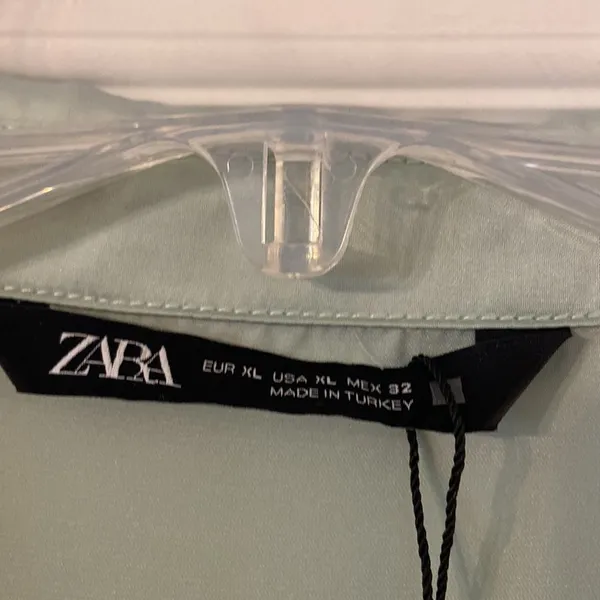 ZARA shirt with long sleeve silky feeling see all pictures brand new with tag - Image 3
