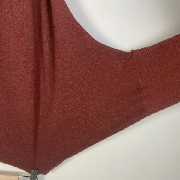 ANTHROPOLOGIE Womens L Redwood Off Shoulder Mini Dress Dolman Sleeve Tie Waist‎ - Image 5
