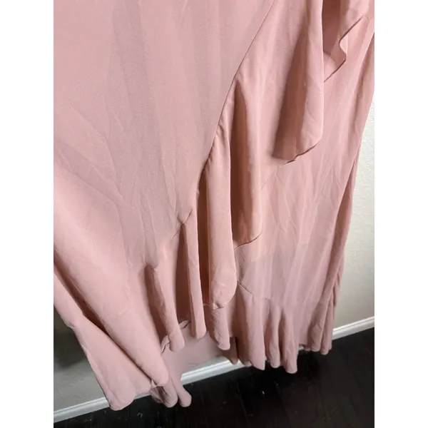 Miusol Womens XXL‎ Pink Maxi Dress Lace Ruffle High Low Evening Gown Wedding NEW - Image 5