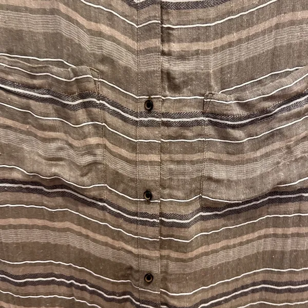Prana Buenos Dias‎ Striped Sleeveless Button Down Shirt Dress Large Adjustable - Image 4