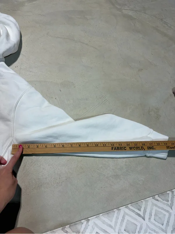 Nike White Hoodie with Black Swoosh Logo medium - Image 4