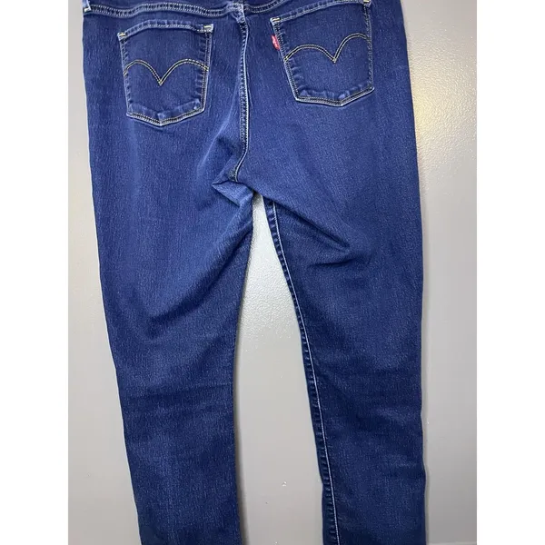 Levis 311 Shaping Skinny Jeans Womens W33 L32 Dark Blue Mid Rise Stretch Denim - Image 6