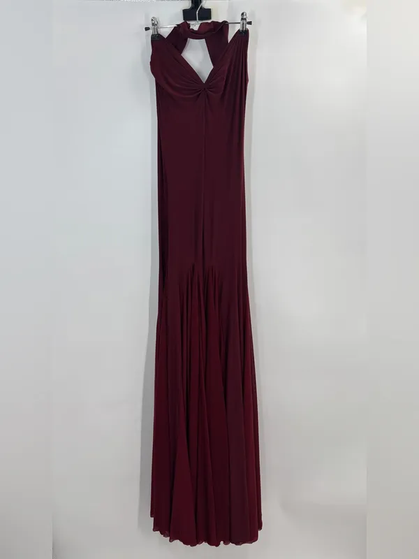 Revolve Deme by Gabriella Berta Dress in Burgundy - Image 9