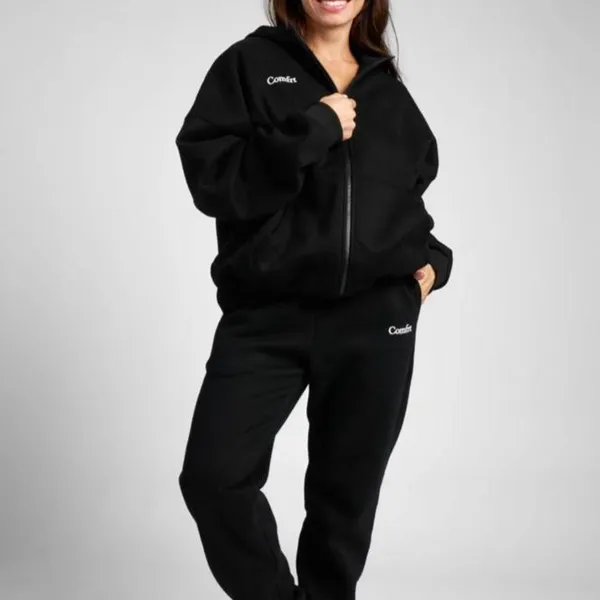 NWT COMFRT Cloud Zip Hoodie in midnight Black - Image 3