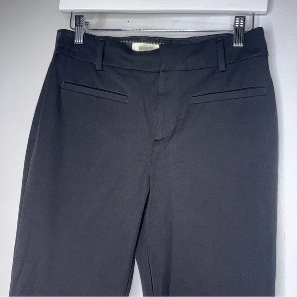 Anthropologie Maeve‎ Black Ankle Straight Leg Pants Size 2 - Image 3
