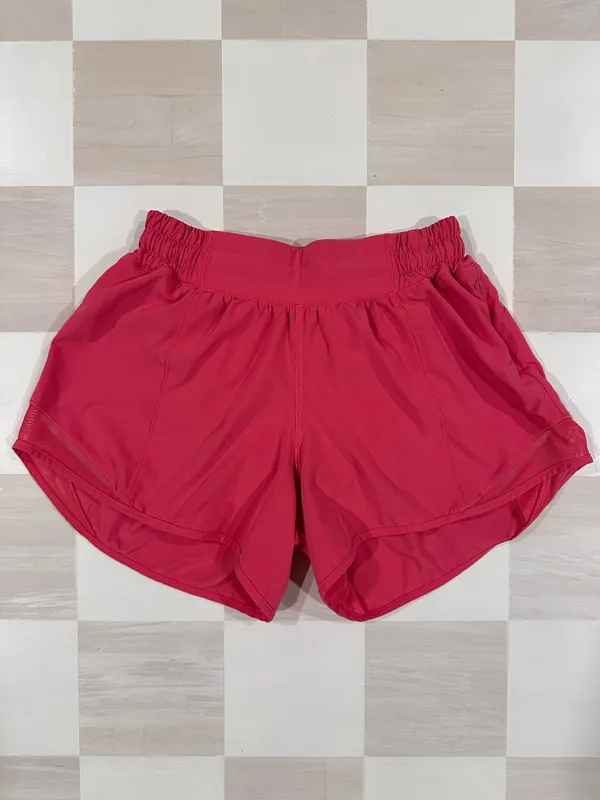lululemon hotty hot low rise lr lined short 4” long in lip gloss 4 W7AWBT - Image 4