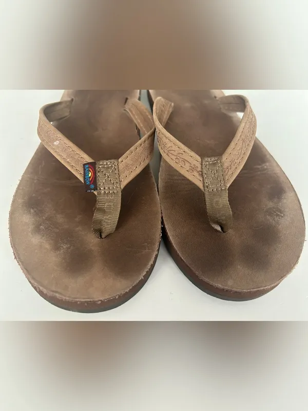Rainbow Sandals Women’s Single Layer Leather Sandals flip flops - Image 8