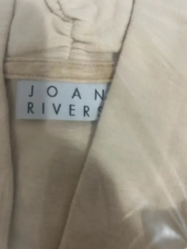 joan rivers regular double knit open-front 2-tone cardigan ecru xl - Image 3