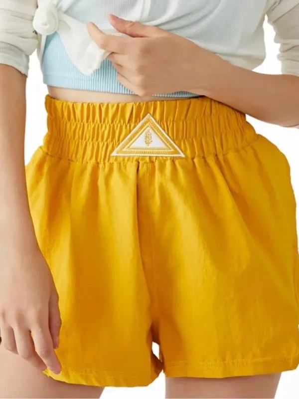 FP Movement "Next Round" shorts in a sunny yellow small - Image 2