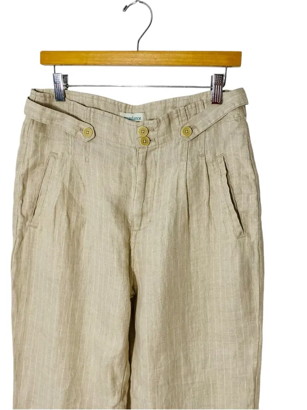 SUNDANCE Linen Pinstripe Trouser Pants - Image 3