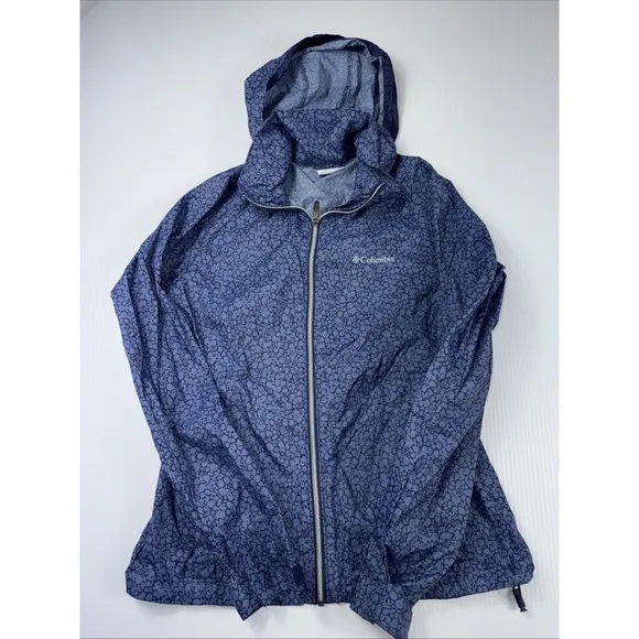 Columbia Women's Switchback Lightweight‎ Hooded Jacket Size S Blue - Image 2