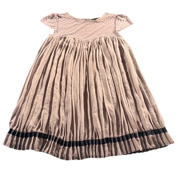 Victoria's Secret Pink Polka Dot Pleated Dress‎ Short Sleeve Ruffle Trim Size S - Image 3