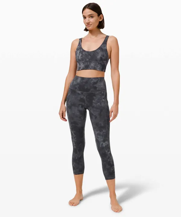 Lululemon Align Diamond Dye Grey High Rise Waistband Crop Leggings - Image 2