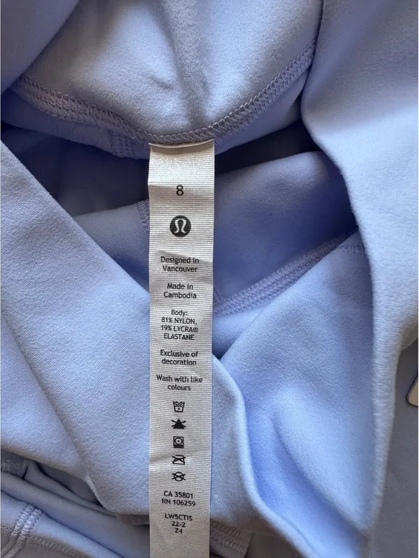 Lululemon Align High Rise 28” Pastel Blue Double Lined Size 8 NWT - Image 6