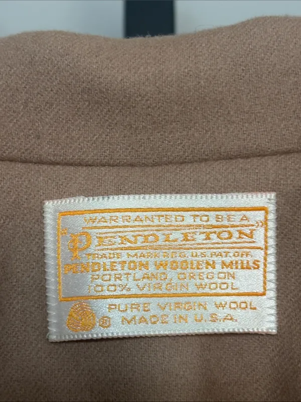 Pendleton VINTAGE Sz 16 Camel Wool Blazer Coat Jacket - Image 2