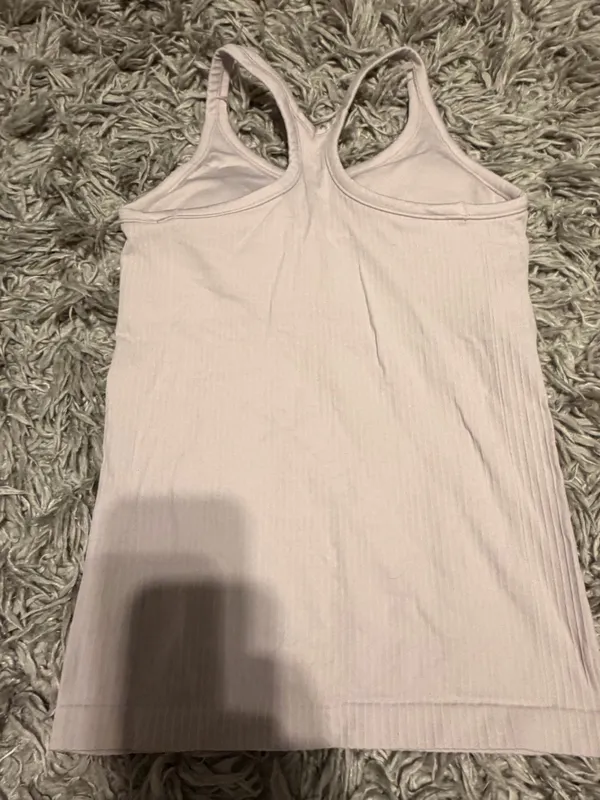Ribbed Workout Tank Top - Light Pink/Purple - Image 4