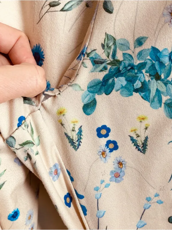 Ekouaer Floral Cropped Lounge Pants Size XL Yellow / Beige / Blue Botanical - Image 6