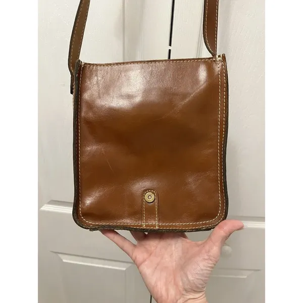 Patricia‎ Nash Venezia Smooth Heritage Crossbody Brown Leather saddle bag - Image 6