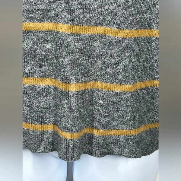 American Eagle Striped Mock Neck Sweater XS Relaxed Fit High Low Hem Knit - Image 10