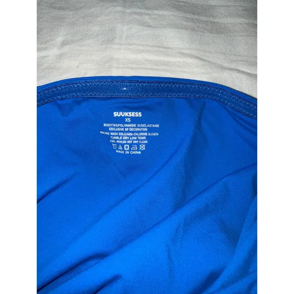SUUKSESS Royal Blue Tube‎ Top Strapless Bodice Stretch XS - Image 3